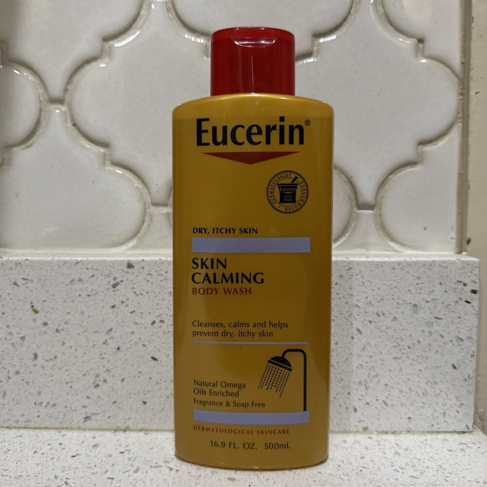 Eucerin Skin Calming Body Wash Gentle For Dry Itchy Skin 16.9 Fl Oz Large New